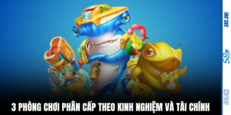 3 phòng chơi phân cấp theo kinh nghiệm và tài chính