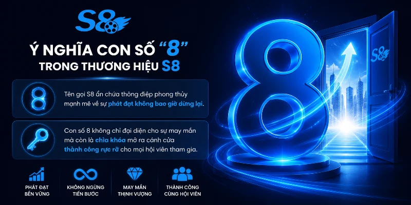 Con số 8 trong thương hiệu S8 tượng trưng cho sự phát tài 